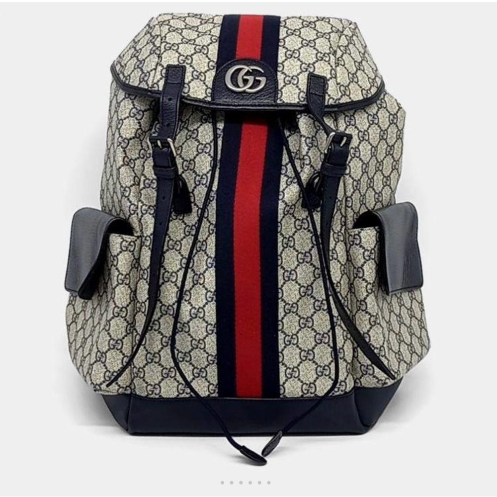 Gucci Beige and Navy Men's Backpack